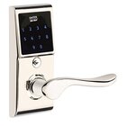 Luzern Right Hand Emtouch Lever with Electronic Touchscreen Lock in Polished Nickel